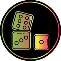 Dices Glyph Due Color Icon vector