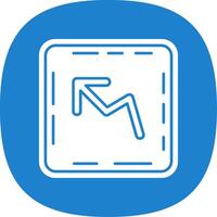 Trend Glyph Curve Icon vector