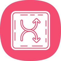 Shuffle Glyph Curve Icon vector