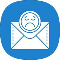 Emoji Glyph Curve Icon vector