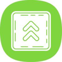 Chevron Glyph Curve Icon vector