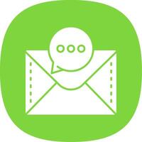 Chat Glyph Curve Icon vector