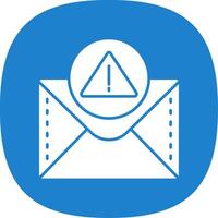 Alert Glyph Curve Icon vector