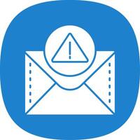 Alert Glyph Curve Icon vector