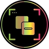 Substract Glyph Due Color Icon vector