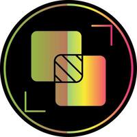 Intersect Glyph Due Color Icon vector