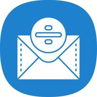 Divide Glyph Curve Icon vector