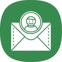 Profile Glyph Curve Icon vector