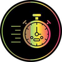 Stopwatch Glyph Due Color Icon vector