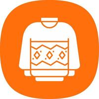Sweater Glyph Curve Icon vector