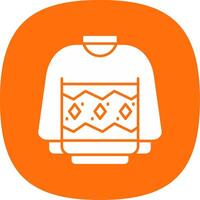 Sweater Glyph Curve Icon vector