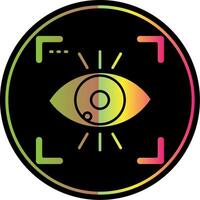 ojo glifo debido color icono vector