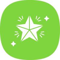 Star Glyph Curve Icon vector