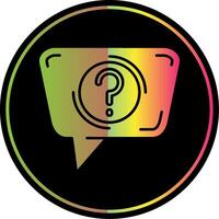 Question Glyph Due Color Icon vector