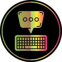 teclado glifo debido color icono vector