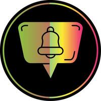 Bell Glyph Due Color Icon vector