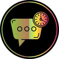 Time Glyph Due Color Icon vector