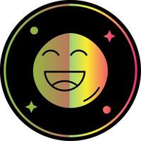 Happy Glyph Due Color Icon vector