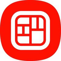 Layout Glyph Curve Icon vector