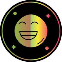 Smile Glyph Due Color Icon vector
