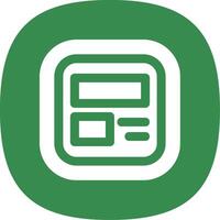 Layout Glyph Curve Icon vector