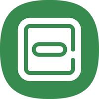 Minus Glyph Curve Icon vector