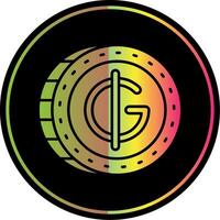 Guarani Glyph Due Color Icon vector