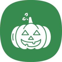 Pumpkin Glyph Curve Icon vector