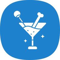 Drink Glyph Curve Icon vector