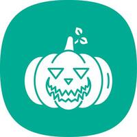 Pumpkin Glyph Curve Icon vector