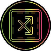 Intersect Line Gradient Due Color Icon vector