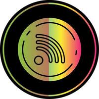 Rss Glyph Due Color Icon vector