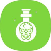 Potion Glyph Curve Icon vector