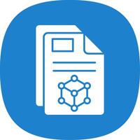 3d Glyph Curve Icon vector