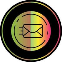 Send Glyph Due Color Icon vector