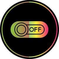 Off Glyph Due Color Icon vector