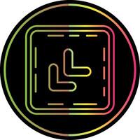 Chevron Line Gradient Due Color Icon vector