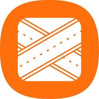 Overpass Glyph Curve Icon vector