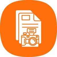 Picture Glyph Curve Icon vector