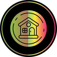 Home Glyph Due Color Icon vector