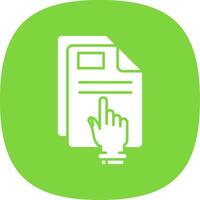 Click Glyph Curve Icon vector