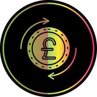 Pound Glyph Due Color Icon vector