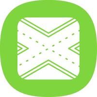 Runway Glyph Curve Icon vector