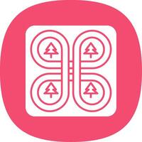 Overpass Glyph Curve Icon vector