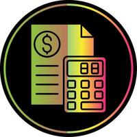 Calculator Glyph Due Color Icon vector