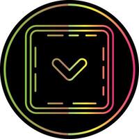 Chevron Line Gradient Due Color Icon vector