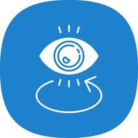 Eye Glyph Curve Icon vector