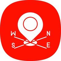 Corrdinate Glyph Curve Icon vector