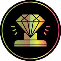 Diamond Glyph Due Color Icon vector