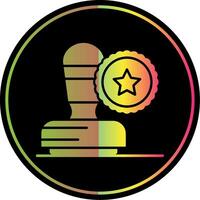 Stamp Glyph Due Color Icon vector